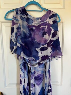 Jessica Howard Watercolor Hi-Lo Maxi Dress NWT Petite